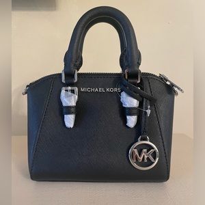 Michael Kors Ciara Crossbody Leather Bag, XS Mini - Black